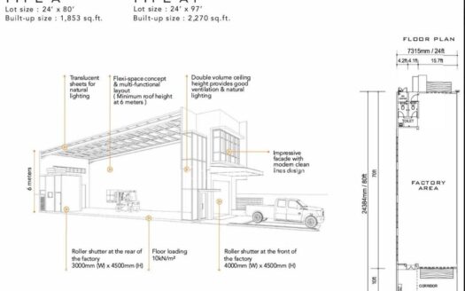 Empire Park Kulai, Single Storey Factory (24 x 80) 古来全新排厂