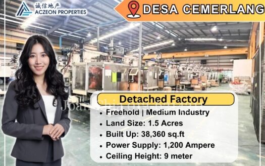 Desa Cemerlang, Single Storey Detached Factory with 3 Storey Office Building